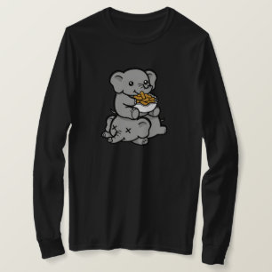 Cute Cartoon Elephants Eating Peanuts Fun Art T-Shirt