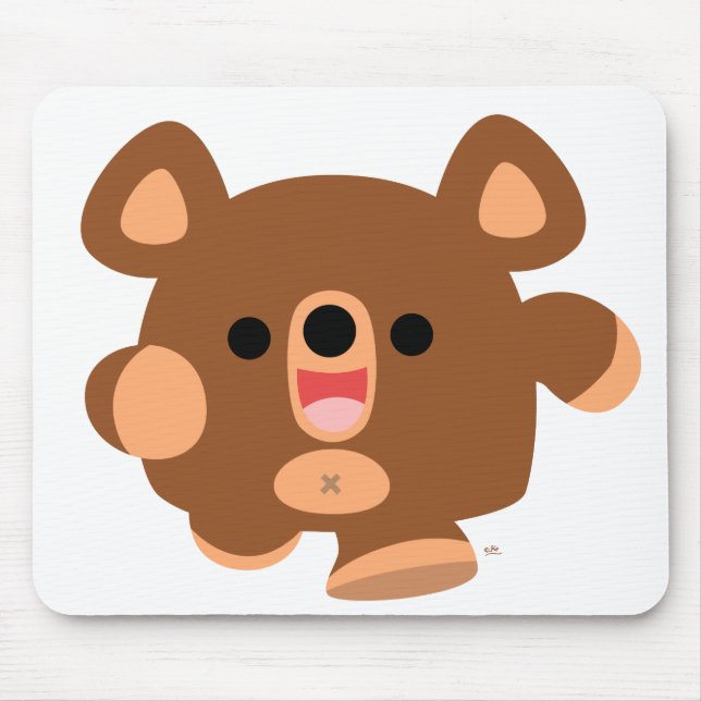 Cute Cartoon Energetic Bear mousepad (Front)