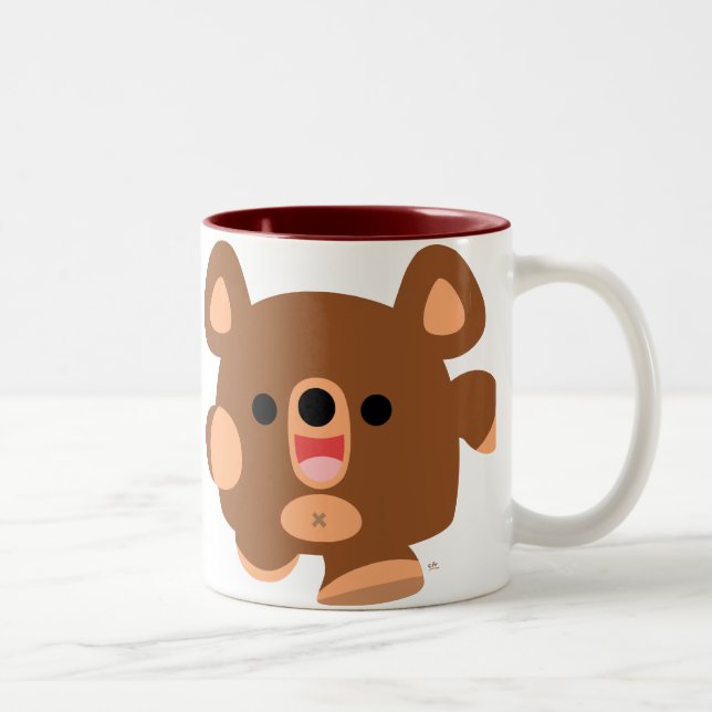 Cute Cartoon Energetic Bear Mug (Right)