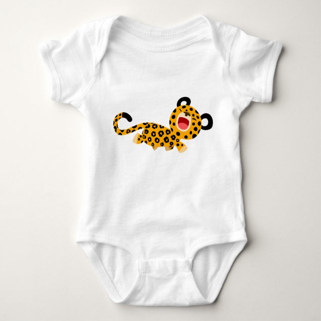 Cute Cartoon Facetious Leopard Baby Creeper (Front)