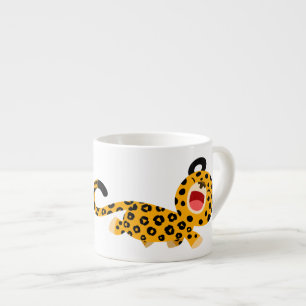 Cute Cartoon Facetious Leopard Espresso Mug