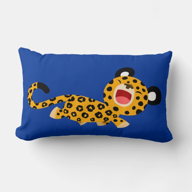 Cute Cartoon Facetious Leopard Pillow (Front)