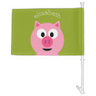 Cute Cartoon Farm Pig - Pink and Lime Green