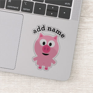 Cute Cartoon Farm Pig with Custom Name