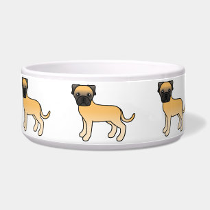 Cute Cartoon Fawn Bullmastiff Dogs