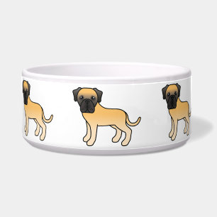 Cute Cartoon Fawn Old English Mastiff Dogs