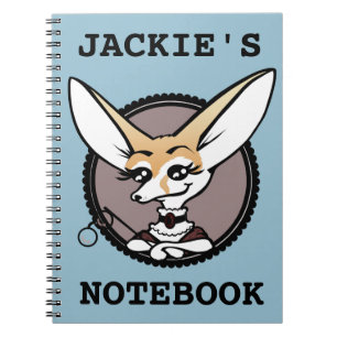 CUTE CARTOON FENNEC FOX GRAPHIC SPIRAL NOTEBOOK