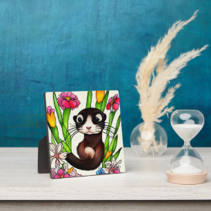 Cute Cartoon Ferret Plaque