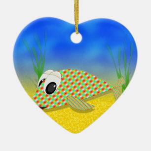 Cute Cartoon Fish Ceramic Ornament