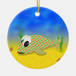 Cute Cartoon Fish Ceramic Tree Decoration