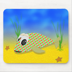 Cute Cartoon Fish Mouse Pad
