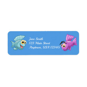 Cute Cartoon Fish Return Address Label