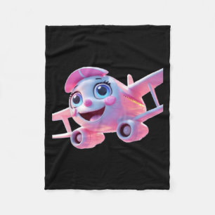 Cute Cartoon Flight Funny Unisex Design for Men Fleece Blanket
