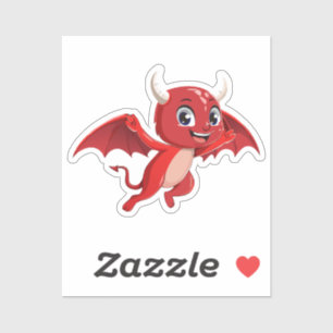Cute cartoon flying devil