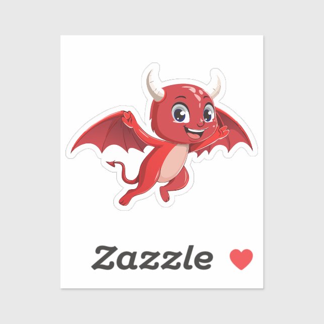 Cute cartoon flying devil (Sheet)