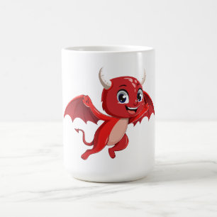 Cute cartoon flying devil coffee mug