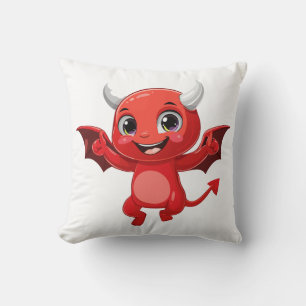 Cute cartoon flying devil cushion