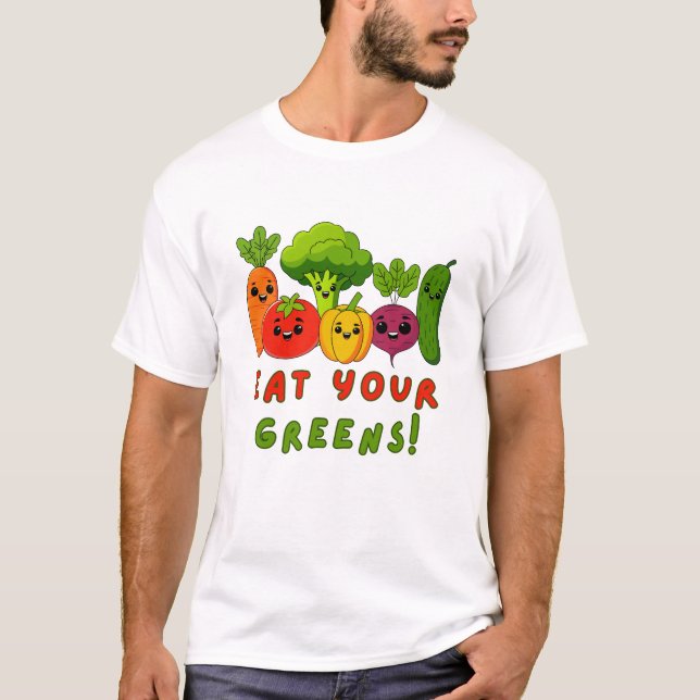 Cute Cartoon Food T-Shirt Design (Front)