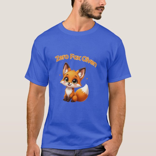 Cute Cartoon Fox – Adorable Kawaii Style T-Shirt (Front)