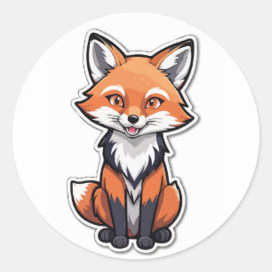 Cute Cartoon Fox Sticker - Wildlife Creature