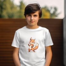 Cute Cartoon Fox T-Shirt: Adorable and Whimsical