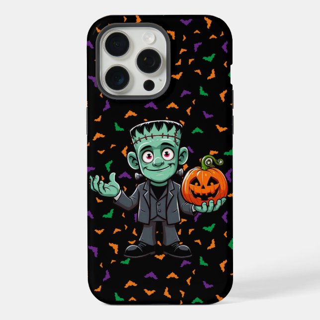 Cute, cartoon Frankenstein's monster iPhone Case (Back)