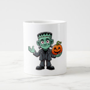 Cute, cartoon Frankenstein's monster Large Coffee Mug