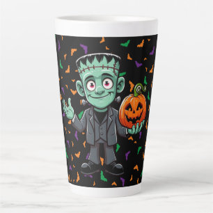 Cute, cartoon Frankenstein's monster Latte Mug