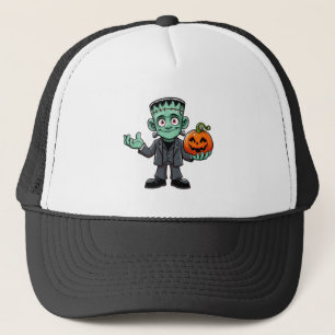 Cute, cartoon Frankenstein's monster Trucker Hat
