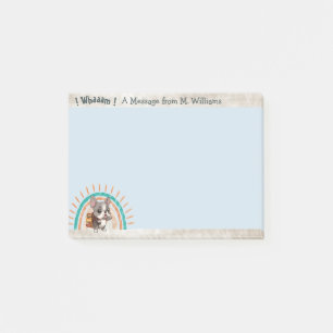 Cute Cartoon French Bulldog Back to School Post-it Notes