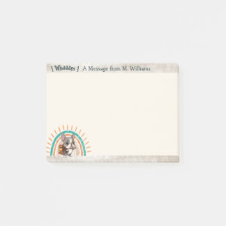 Cute Cartoon French Bulldog Back to School Post-it Notes