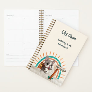 Cute Cartoon French Bulldog Back to School student Planner