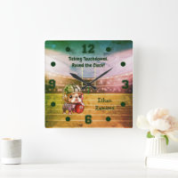 Cute Cartoon French bulldog quarterback Stadium