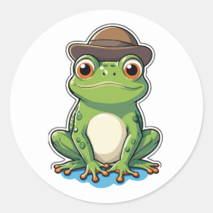 Cute Cartoon Frog Sticker - Adorable Amphibian
