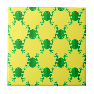 Cute Cartoon Frogs Ceramic Tile