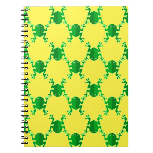 Cute Cartoon Frogs Notebook (Front)