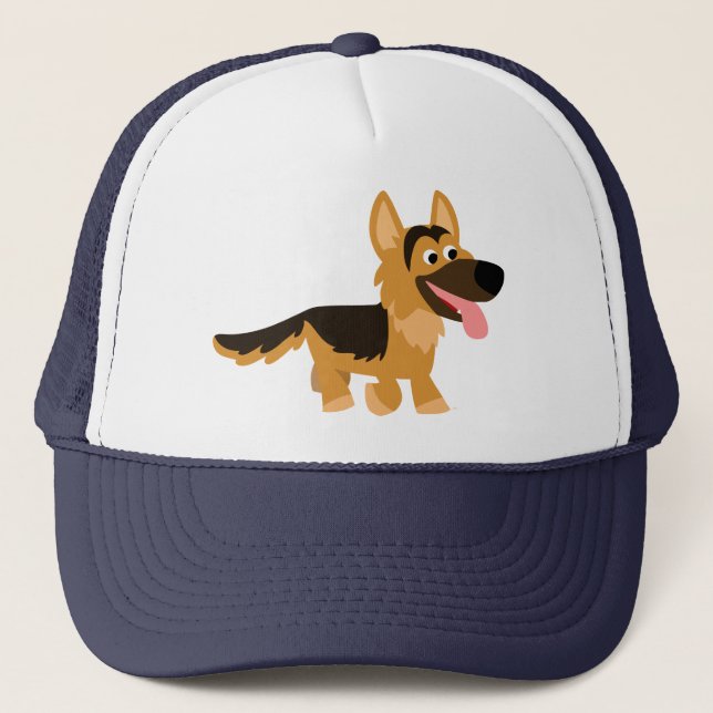 Cute Cartoon German Shepherd Dog Hat (Front)