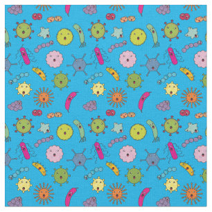Cute Cartoon Germs Fabric
