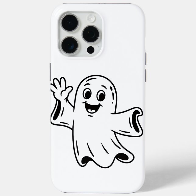"Cute Cartoon Ghost – Funny Halloween Design" Case-Mate iPhone Case (Back)