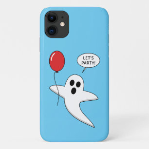 Cute Cartoon Ghost with Red Balloon iPhone 11 Case