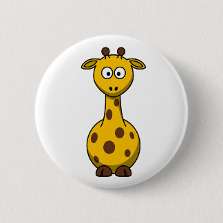 Cute Cartoon Giraffe Clipart 6 Cm Round Badge