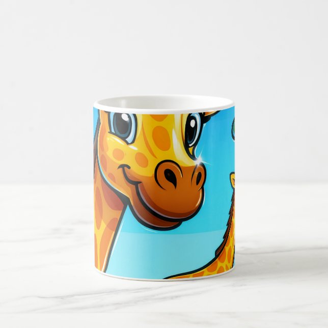 Cute Cartoon Giraffe Coffee Mug (Center)