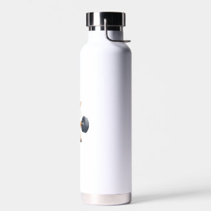 Cute Cartoon Giraffe Lifting Weights Fitness Gym Water Bottle