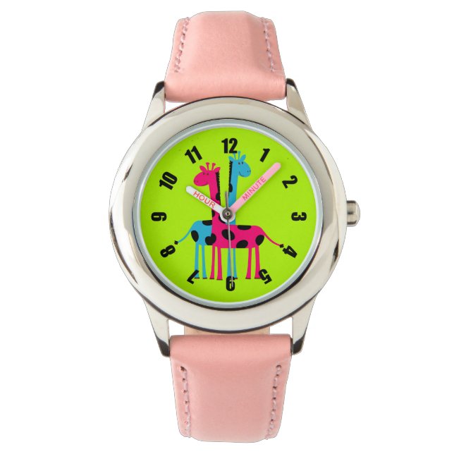 Cute Cartoon Giraffes Watch (Front)