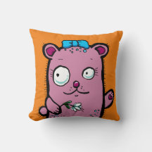 Cute Cartoon Girl Bear Waving