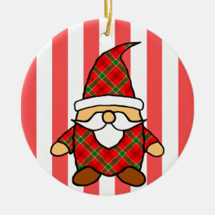 Cute Cartoon Gnome Drawing Ceramic Ornament