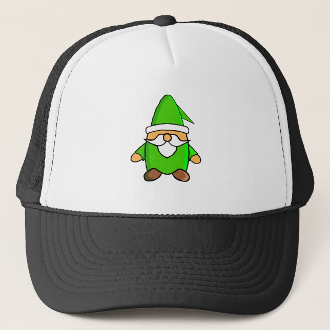 Cute Cartoon Gnome Trucker Hat (Front)