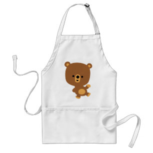 Cute Cartoon 'Good Vibe' Bear Apron