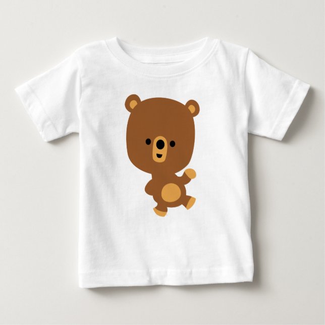 Cute Cartoon 'Good Vibe' Bear Baby T-Shirt (Front)