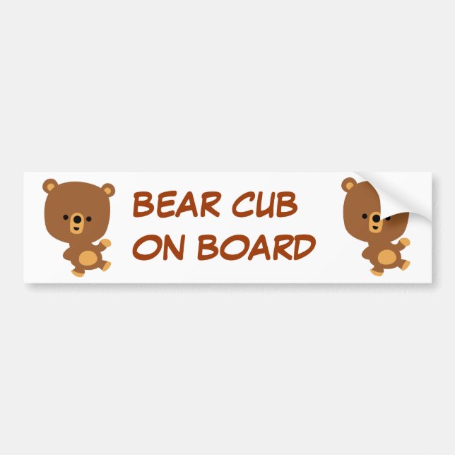 Cute Cartoon 'Good Vibe' Bear Bumper Sticker (Front)